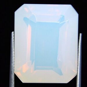 Iridescent Certified Natural 46.35 ct. Emerald Cut Opal